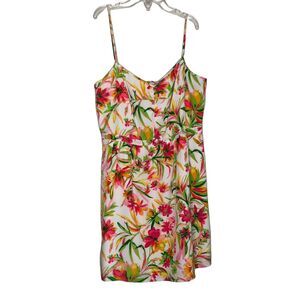 J.Crew Wms 16 Seaside Cami Tropical Floral Print Mini Sundress Pockets Vacation
